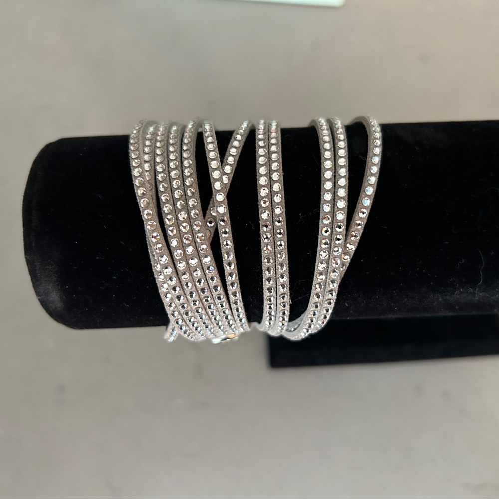 Swarovski Gray Crystal Wrap Bracelet- PreLoved Great Condition